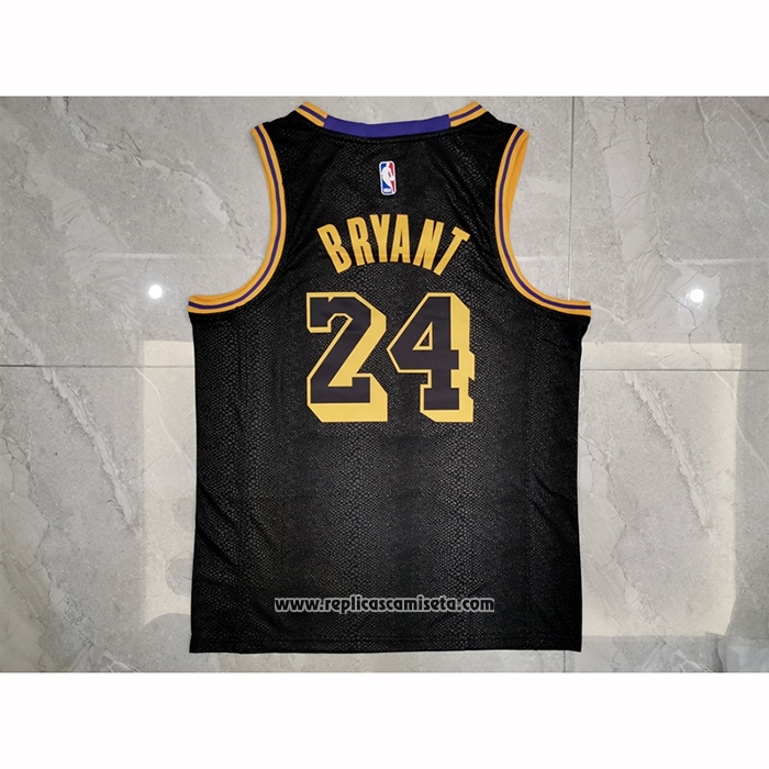 Camiseta Los Angeles Lakers Kobe Bryant #24 Ciudad 2017-18 Negro